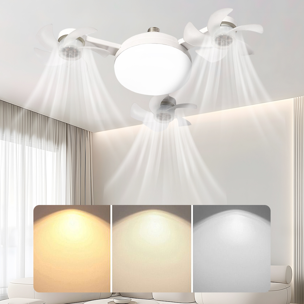 Ventilateur de plafond LED style drone avec télécommande