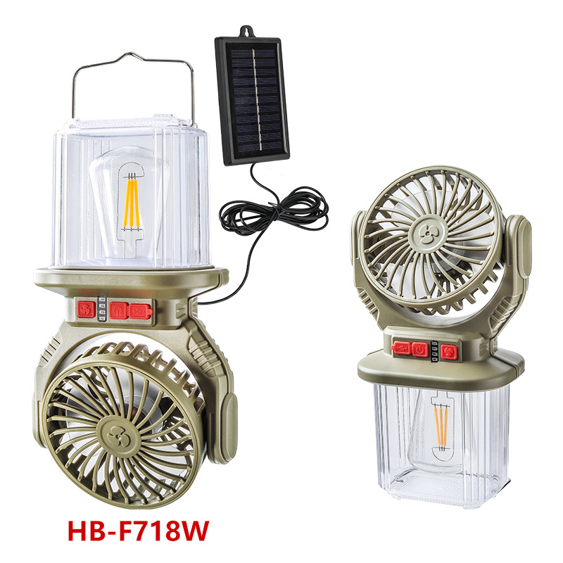 2-in-1 Rechargeable Solar Camping Lantern and Fan