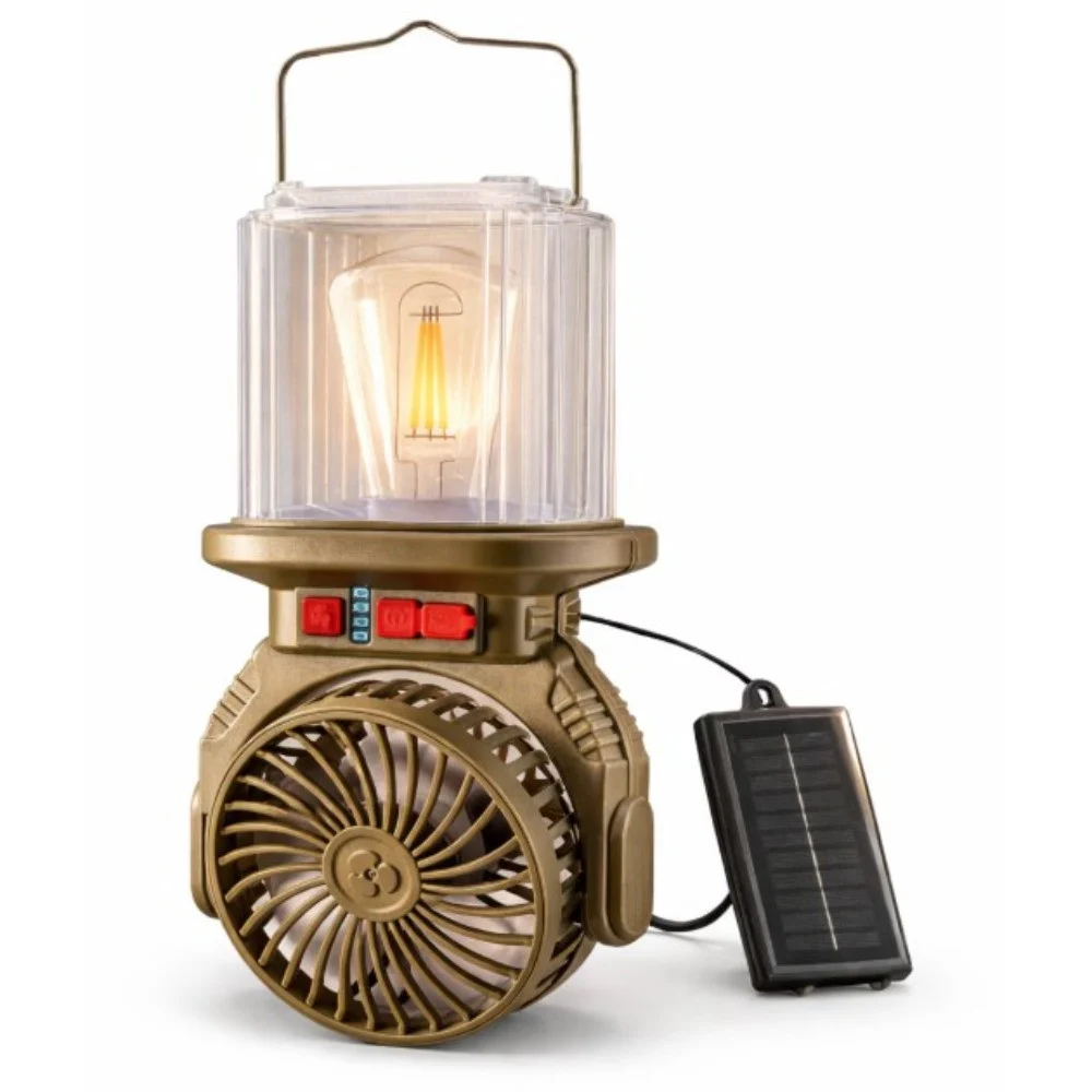 2-in-1 Rechargeable Solar Camping Lantern and Fan