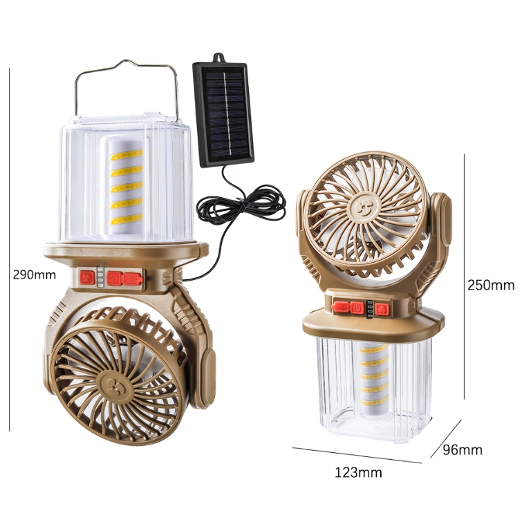 2-in-1 Rechargeable Solar Camping Lantern and Fan