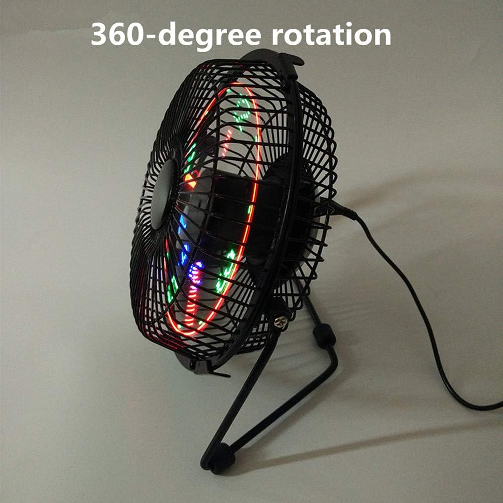 مروحة مكتب LED مع عرض الوقت ودرجة الحرارة