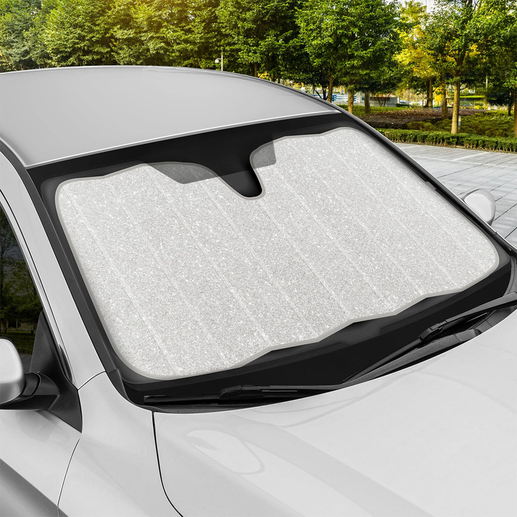 Reflective car windshield sun shade