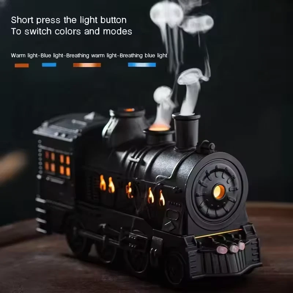 Train-shaped essential oil diffuser ultrasonic humidifier 300ml