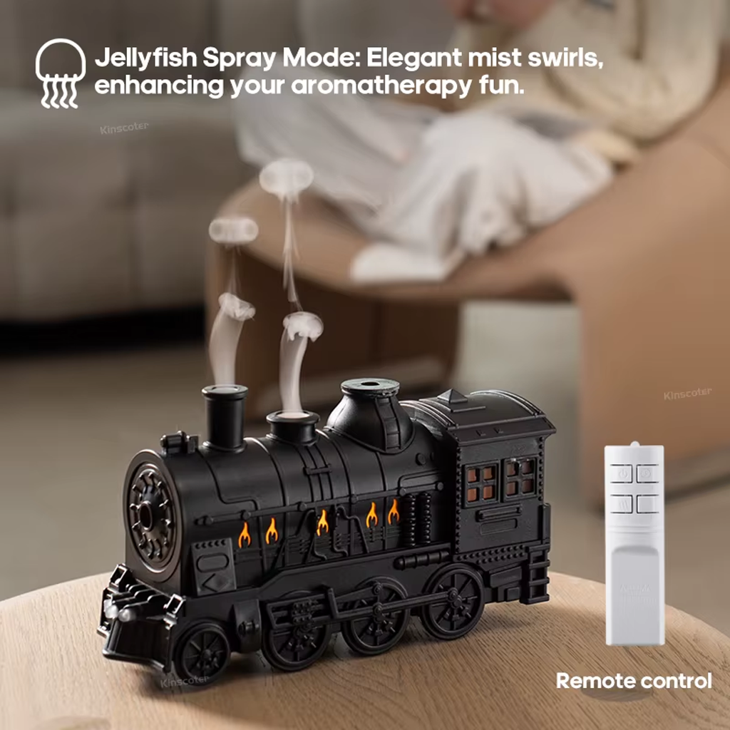 Train-shaped essential oil diffuser ultrasonic humidifier 300ml