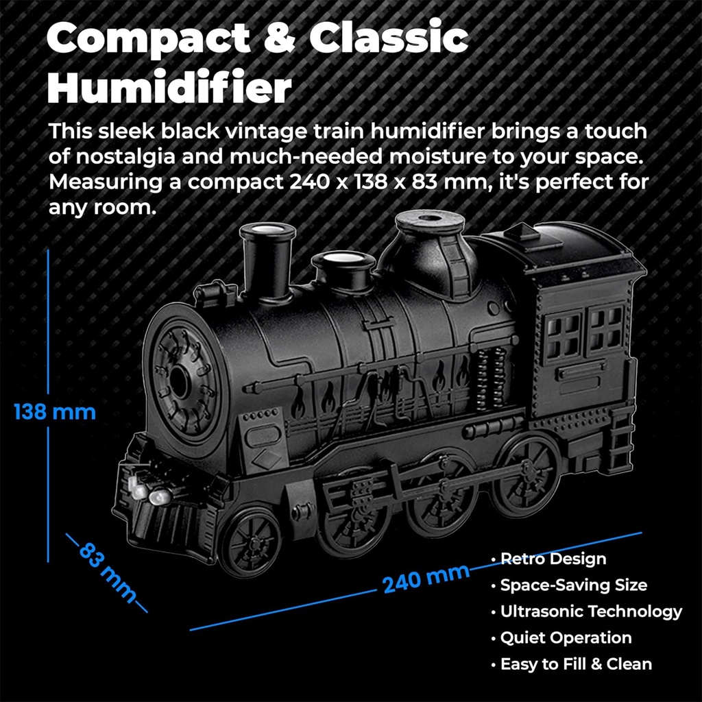 Train-shaped essential oil diffuser ultrasonic humidifier 300ml