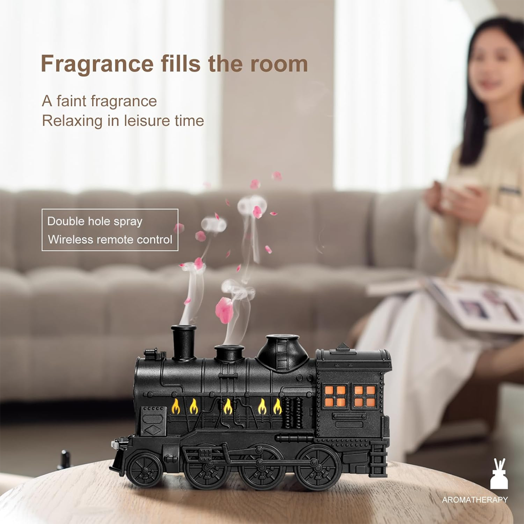 Train-shaped essential oil diffuser ultrasonic humidifier 300ml