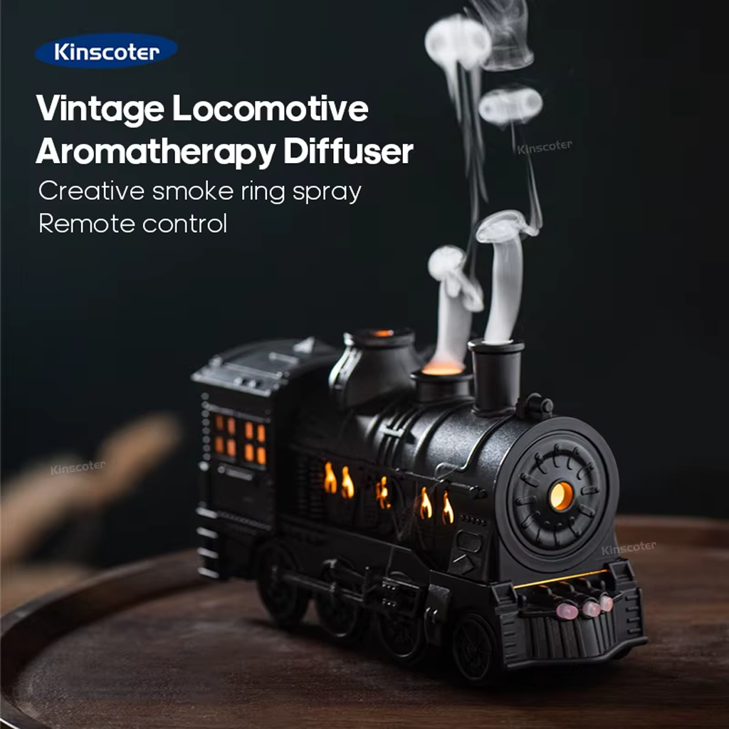 Train-shaped essential oil diffuser ultrasonic humidifier 300ml