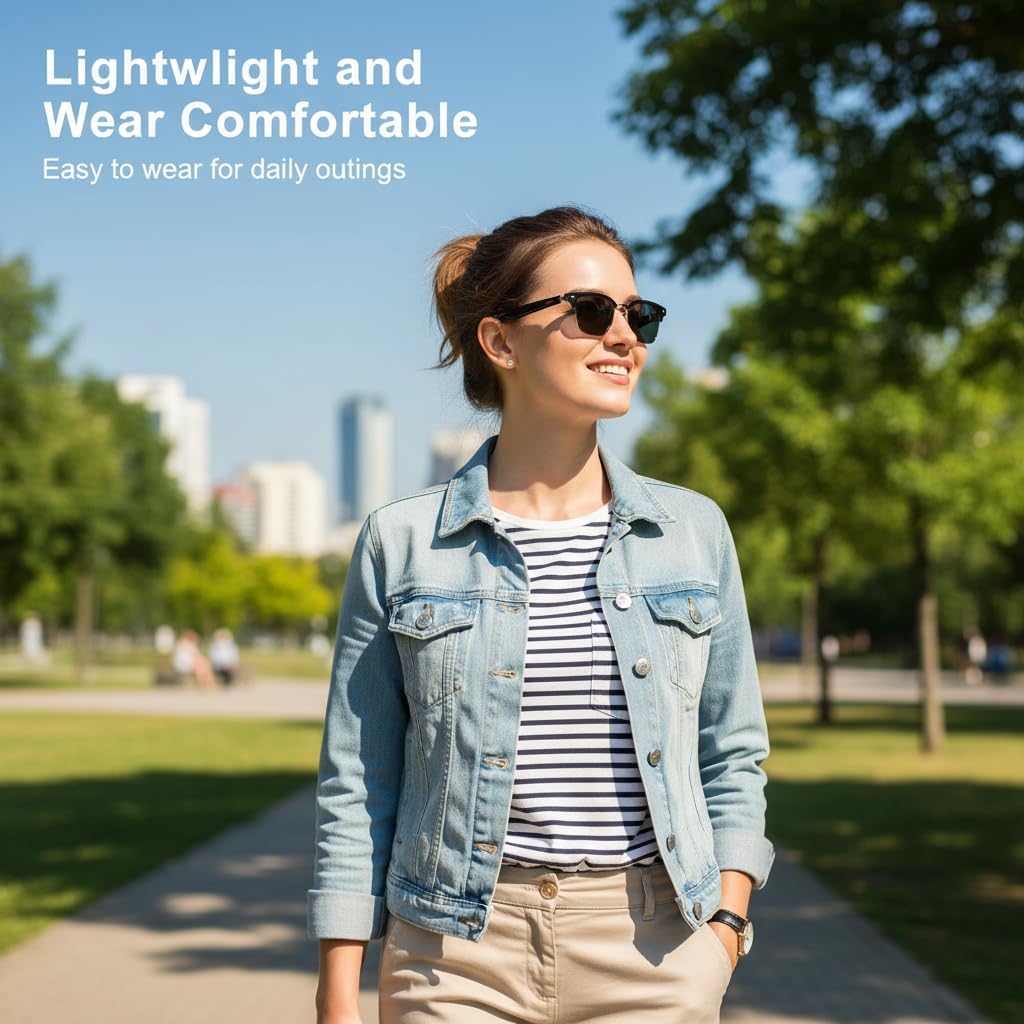 Lunettes connectées F60 traduction IA et audio open-ear Bluetooth 5.4
