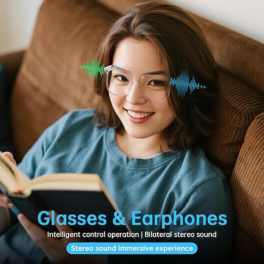 F20 AI translation smart glasses with open-ear audio Bluetooth 5.4