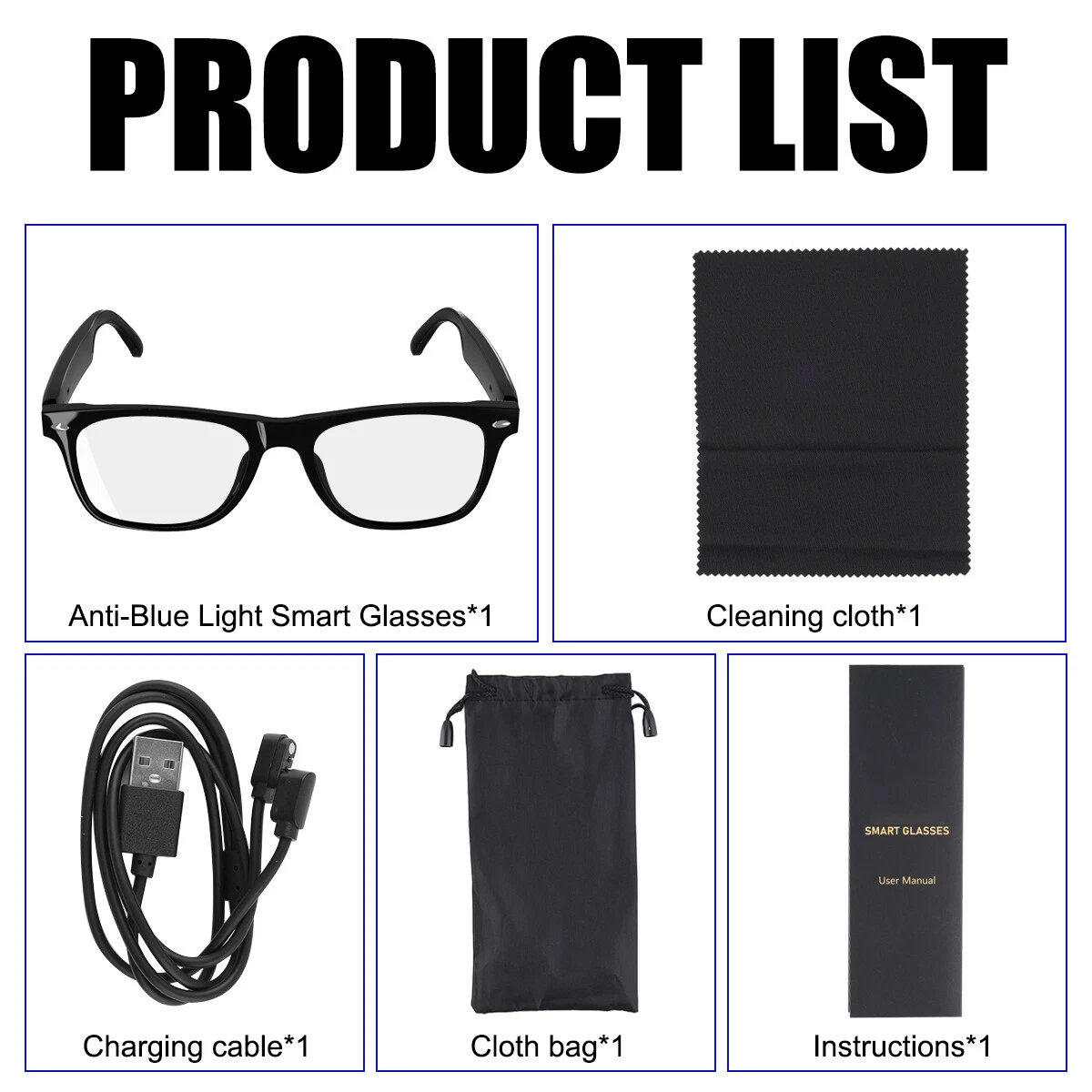 GS03 AI Translation Smart Glasses with Open-Ear Audio Bluetooth 5.4