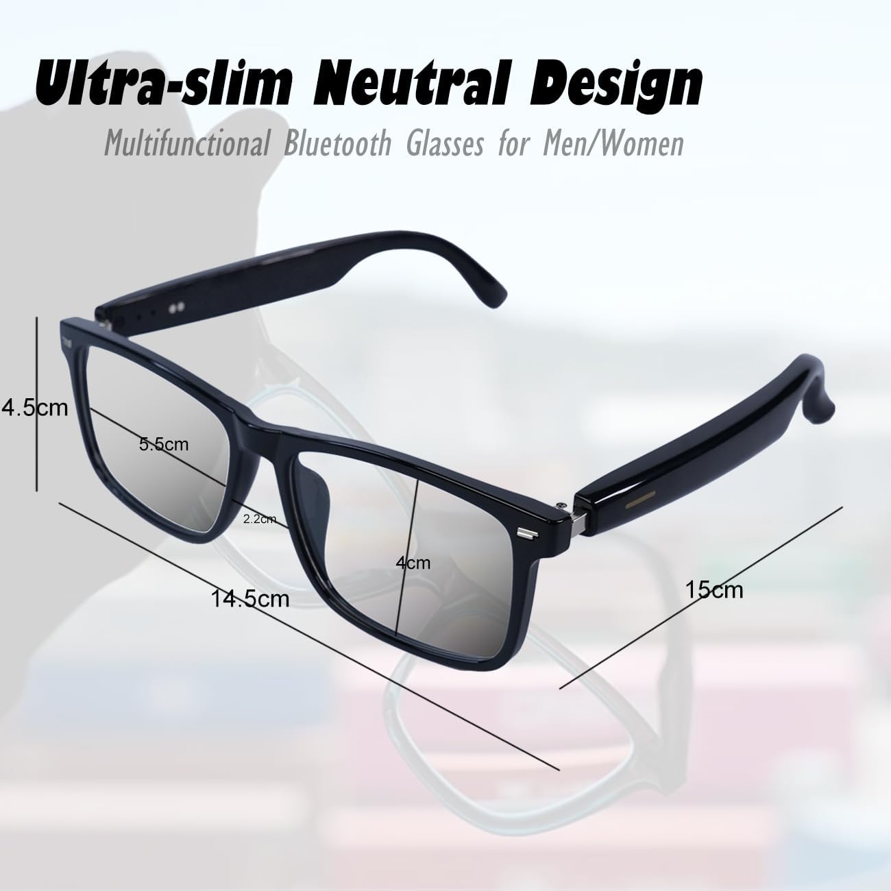 GS03 AI Translation Smart Glasses with Open-Ear Audio Bluetooth 5.4
