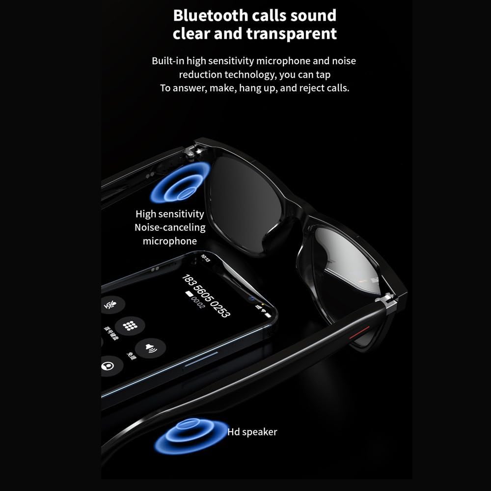 GS03 AI Translation Smart Glasses with Open-Ear Audio Bluetooth 5.4