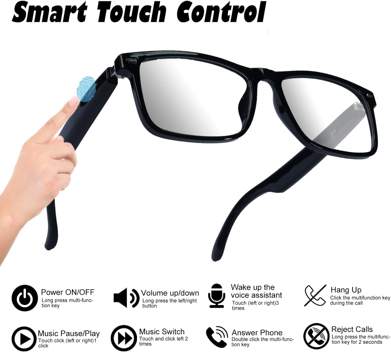 GS03 AI Translation Smart Glasses with Open-Ear Audio Bluetooth 5.4