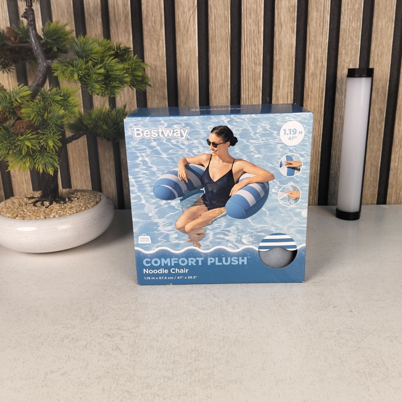 Siège de piscine gonflable Bestway avec surface velours