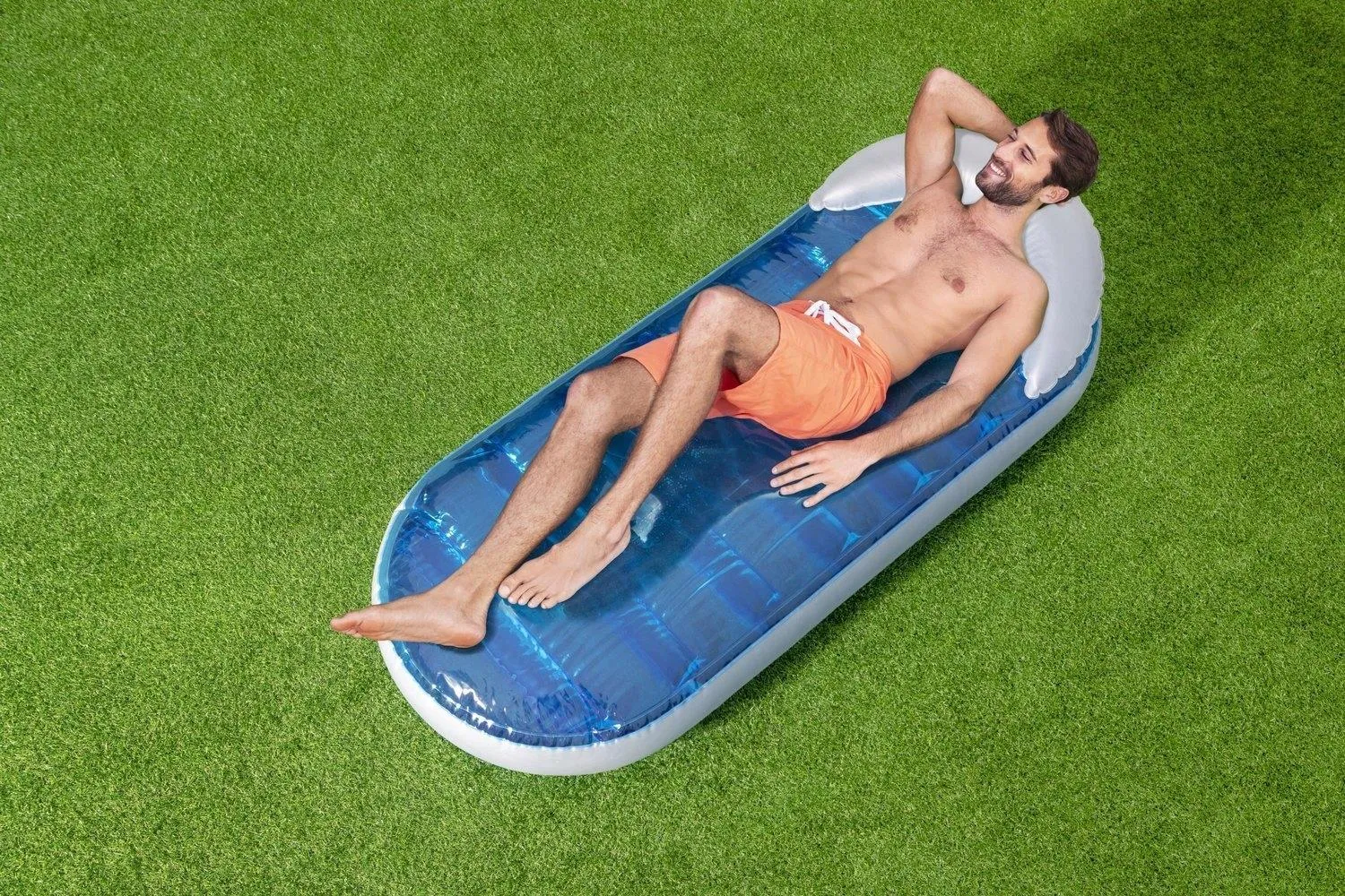 Bestway inflatable pool mattress with cooling water chamber