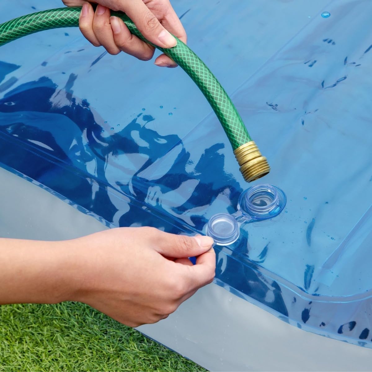 Bestway inflatable pool mattress with cooling water chamber