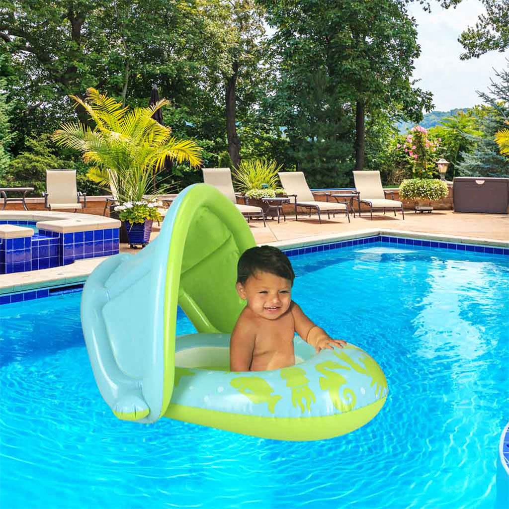 Bouée gonflable pour enfants avec toit de protection UV Bestway 34091