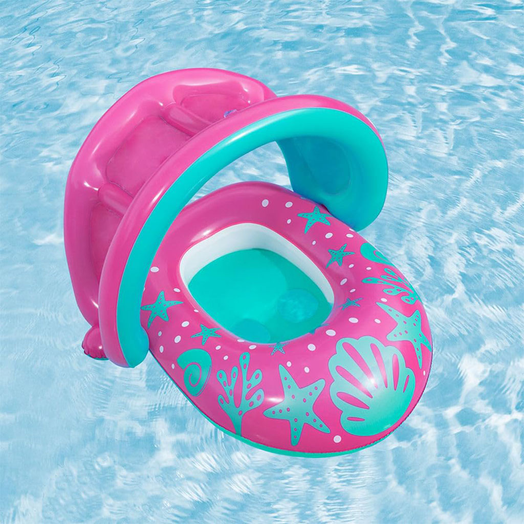 Bouée gonflable pour enfants avec toit de protection UV Bestway 34091