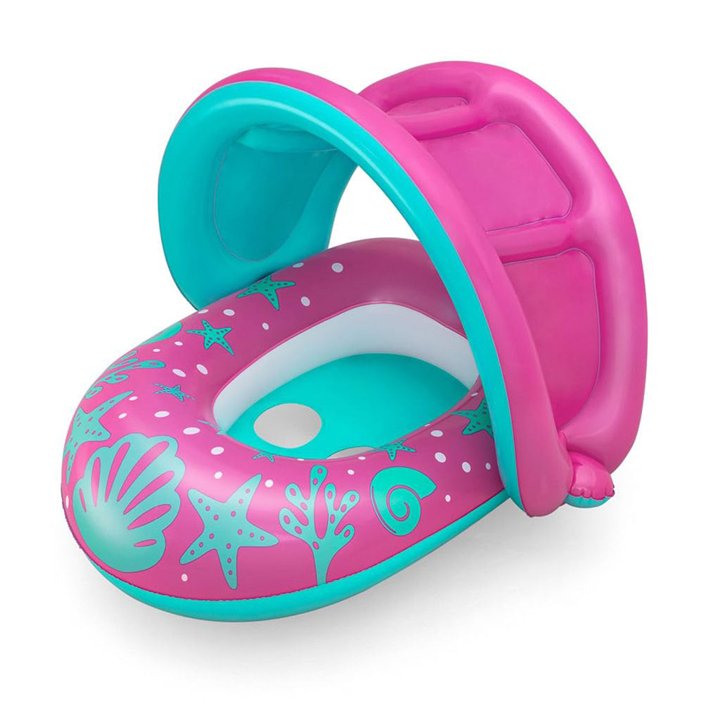 Bouée gonflable pour enfants avec toit de protection UV Bestway 34091