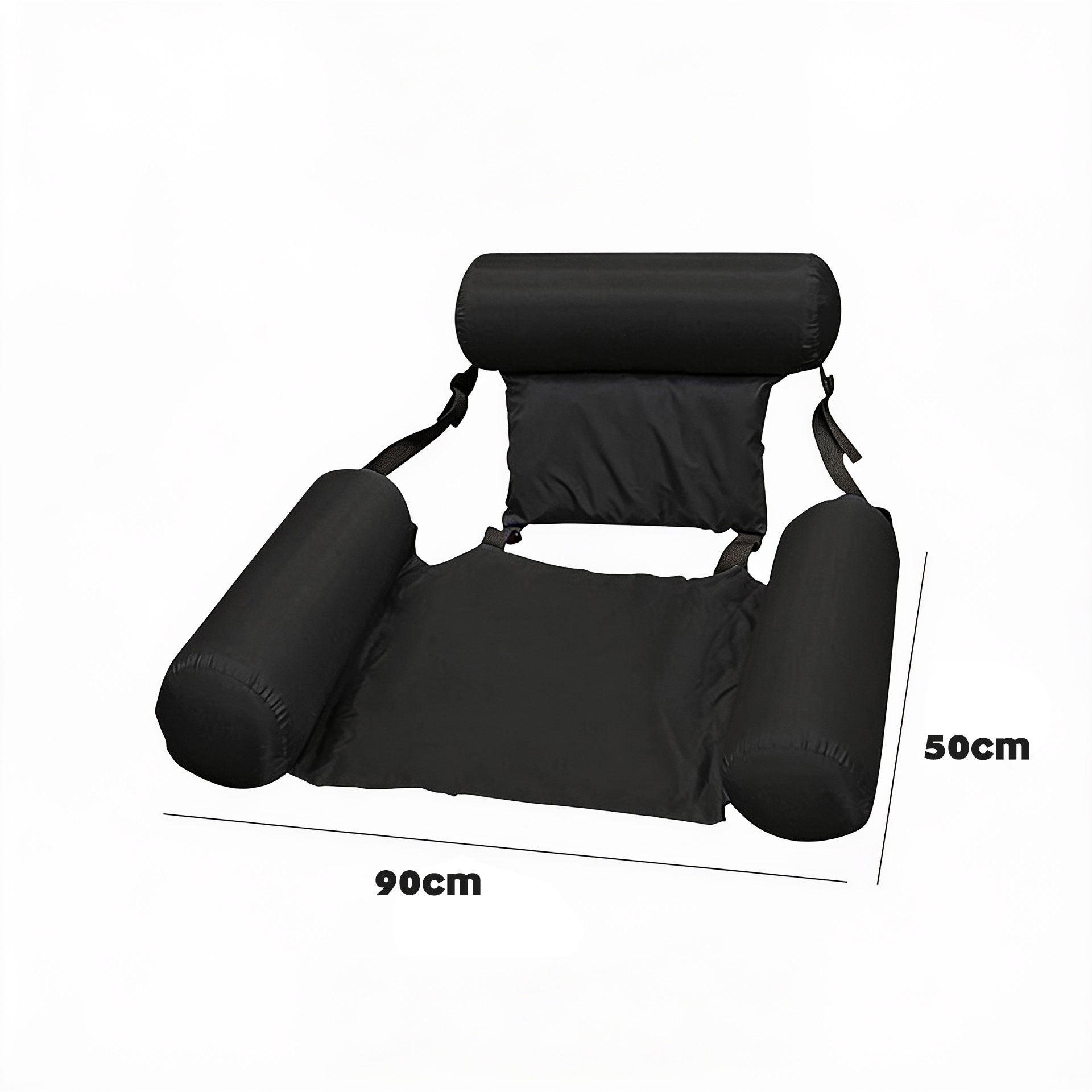 Floating beach hammock with adjustable seat