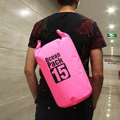 حقيبة أوشن باك مقاومة للماء 15 لتر مع حزامين
