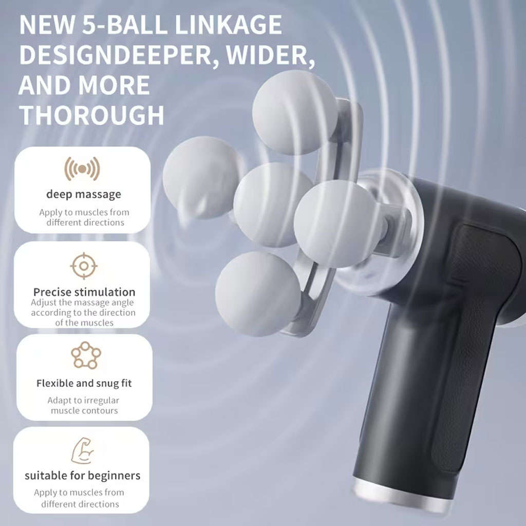 Professional massage gun with 9 heads