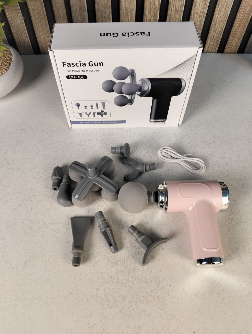 Professional massage gun with 9 heads