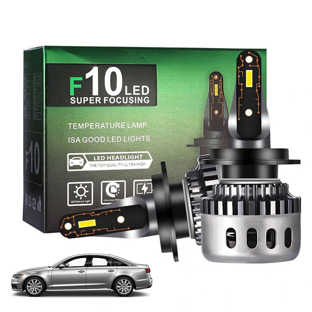 طقم مصابيح أمامية F10 سوبر LED H1 بقدرة 6500 كلفن