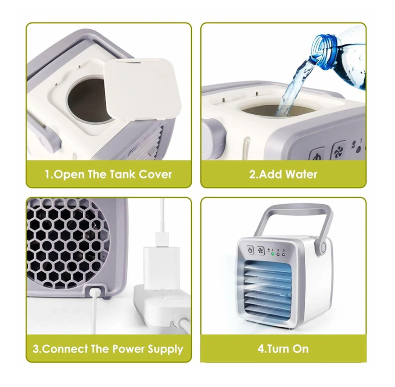 Portable air conditioner with timer and washable filter