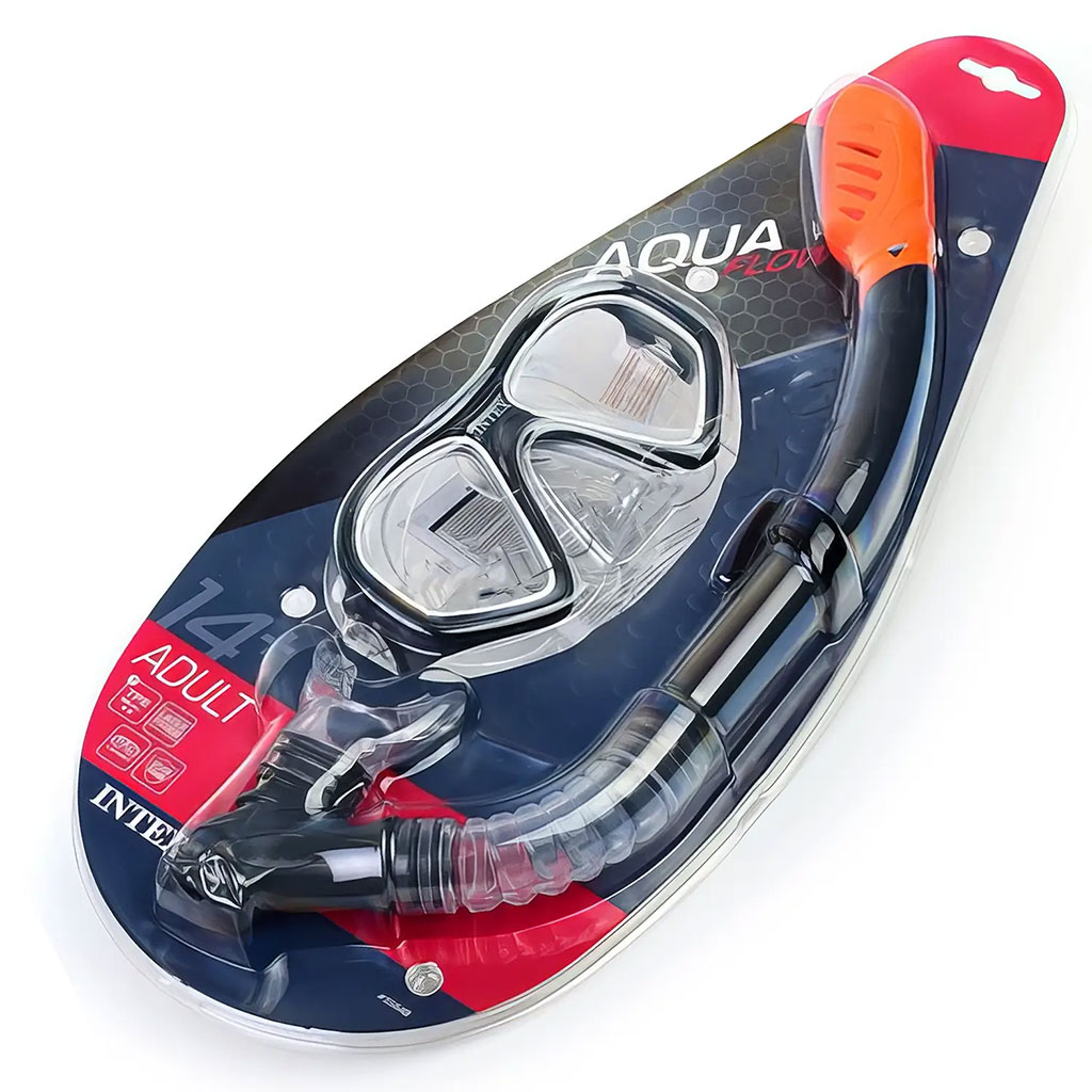 Intex Reef Rider 55648 Adult Snorkeling Set - Panoramic Mask and Snorkel