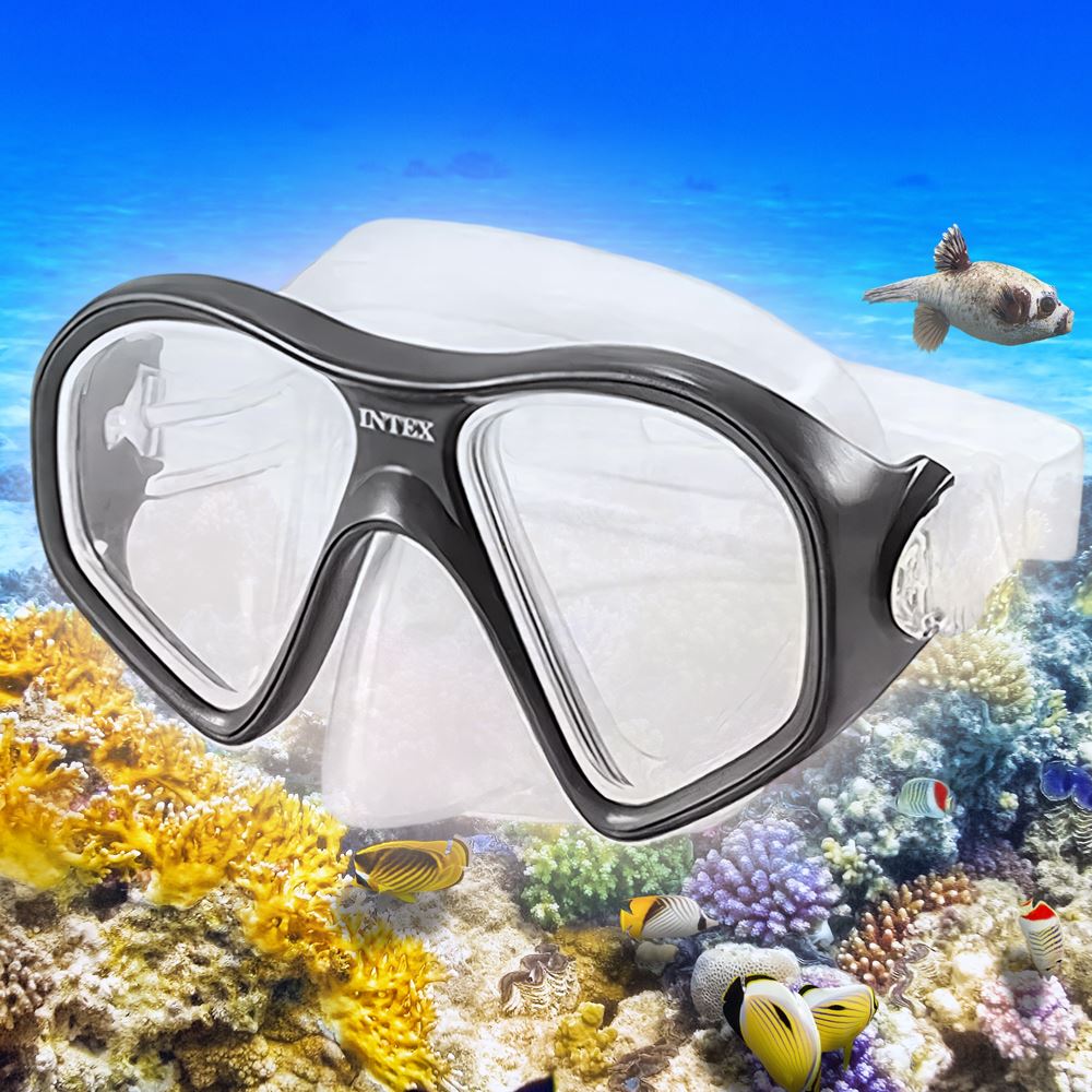 Intex Reef Rider 55648 Adult Snorkeling Set - Panoramic Mask and Snorkel
