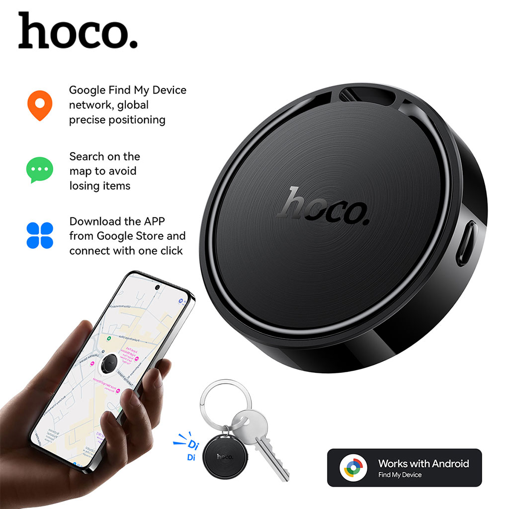 جهاز تتبع ذكي HOCO E96A لأندرويد عبر شبكة Google Find My Device
