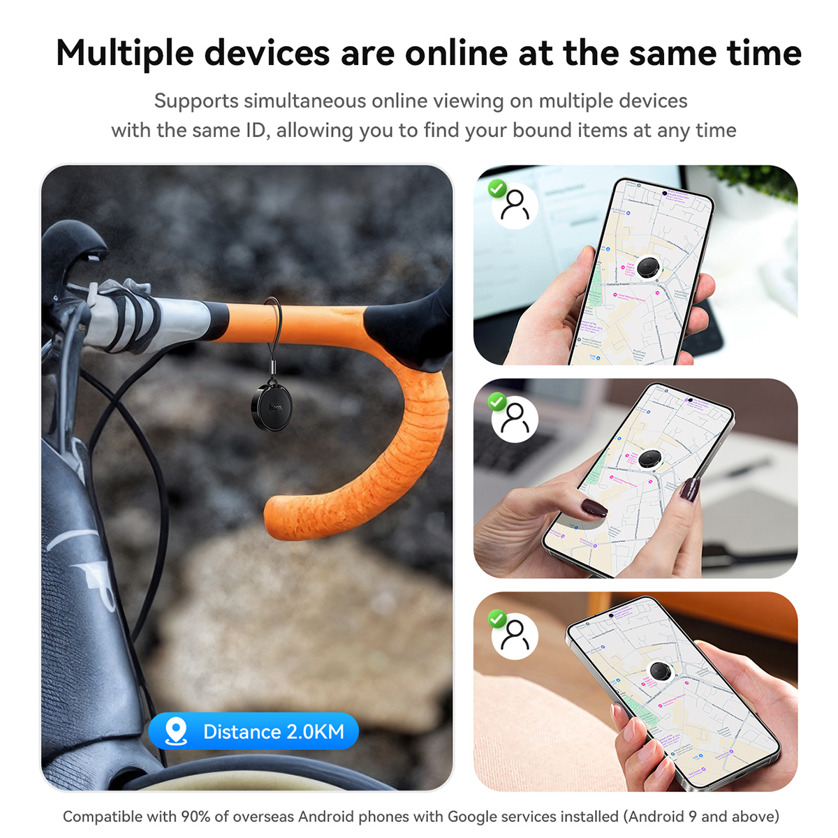 HOCO E96A Smart Tracker for Android via Google Find My Device