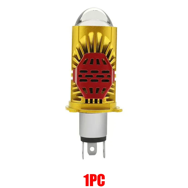 مصباح دراجة نارية LED H4 مع عدسة بروجيكتور 42 واط