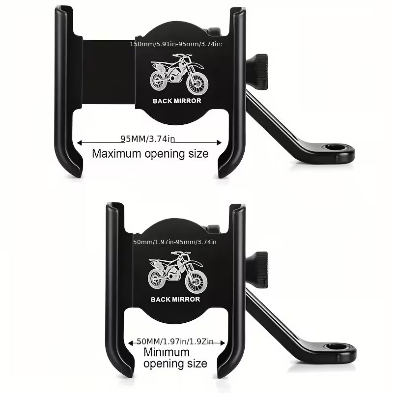 Aluminum bike and motorcycle phone mount, eagle claw design