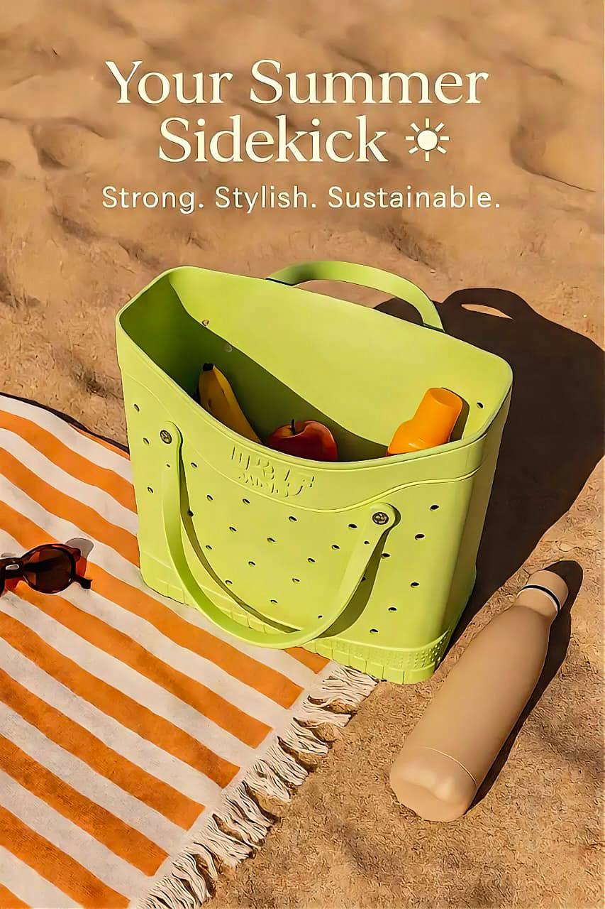 Grand sac de plage ajouré en EVA et silicone imperméable