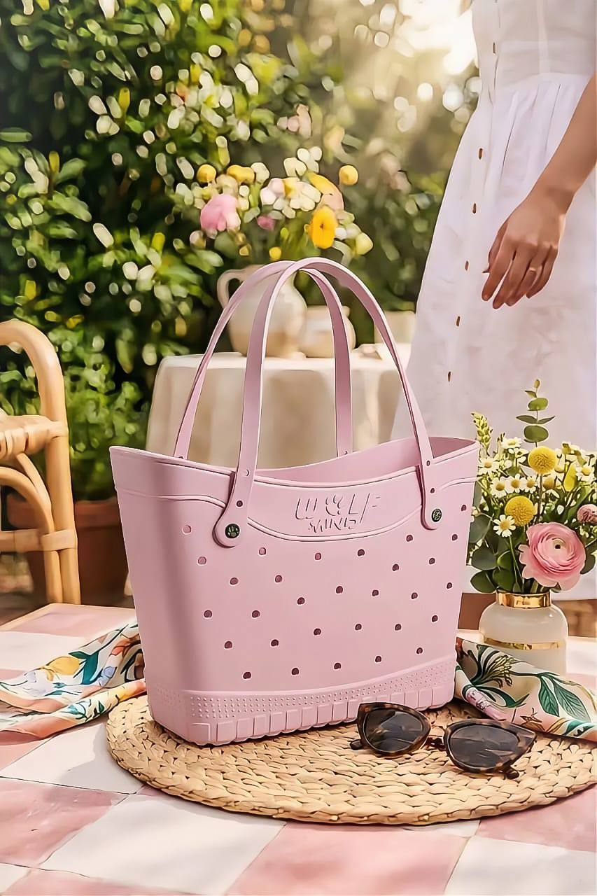Grand sac de plage ajouré en EVA et silicone imperméable