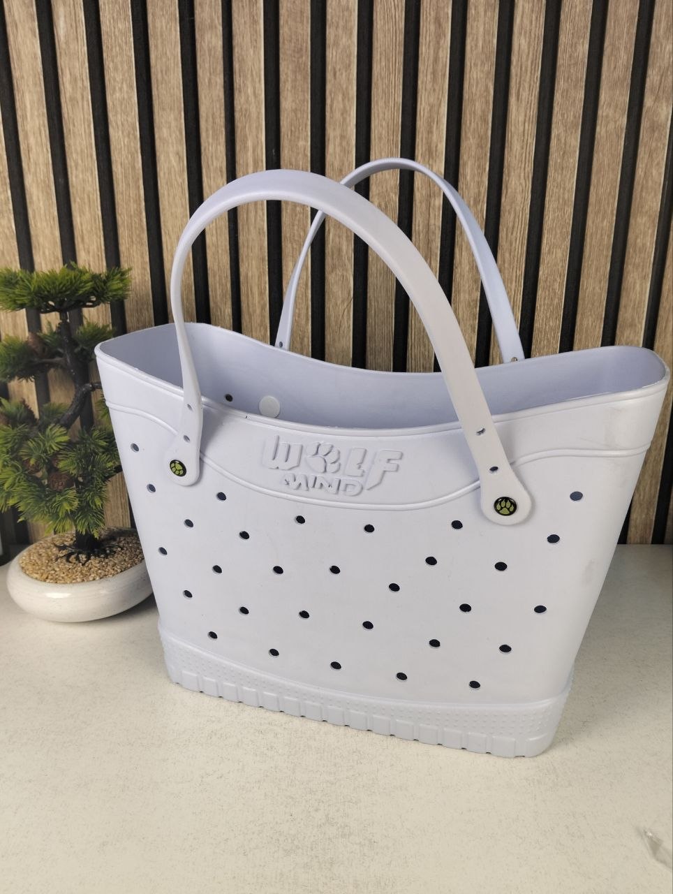 Grand sac de plage ajouré en EVA et silicone imperméable