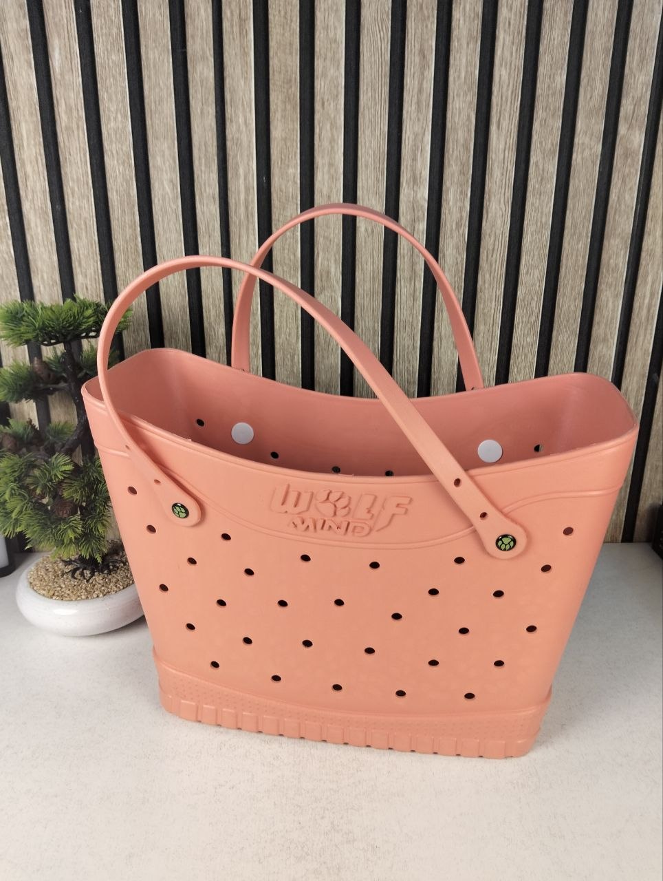 Grand sac de plage ajouré en EVA et silicone imperméable