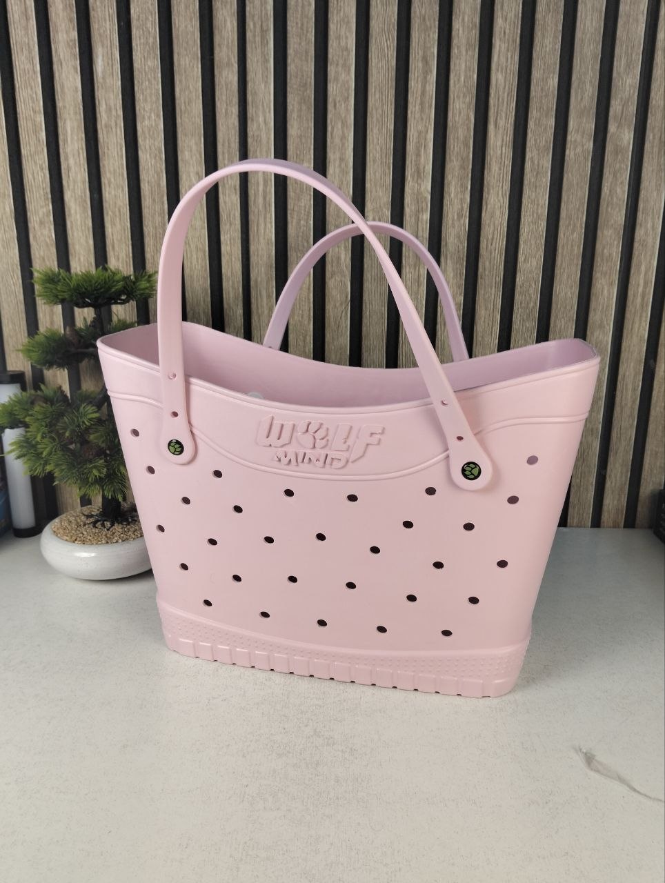 Grand sac de plage ajouré en EVA et silicone imperméable