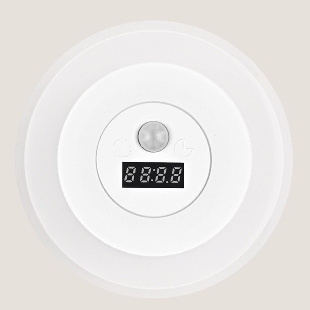 مصباح حائط ذكي LED بمستشعر حركة وشاشة عرض وقت رقمية