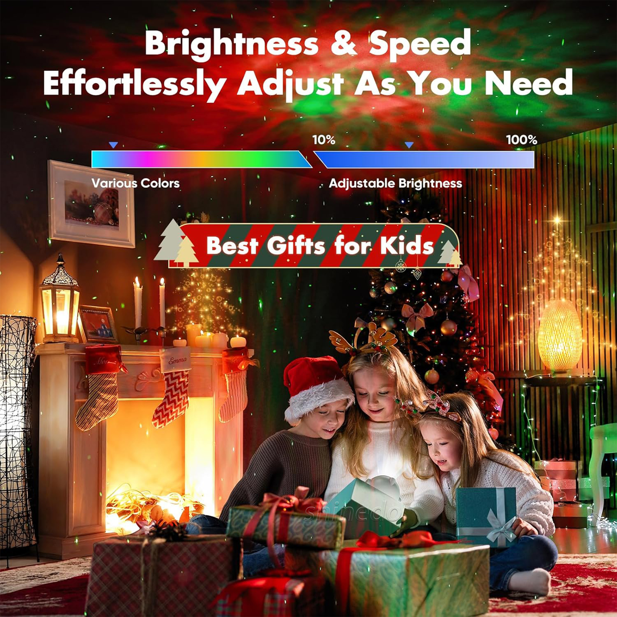 Smart Panda Galaxy Projector and Night Light with Bluetooth, 15 Light Effects