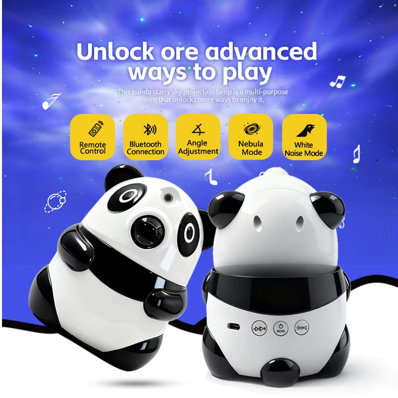 Smart Panda Galaxy Projector and Night Light with Bluetooth, 15 Light Effects