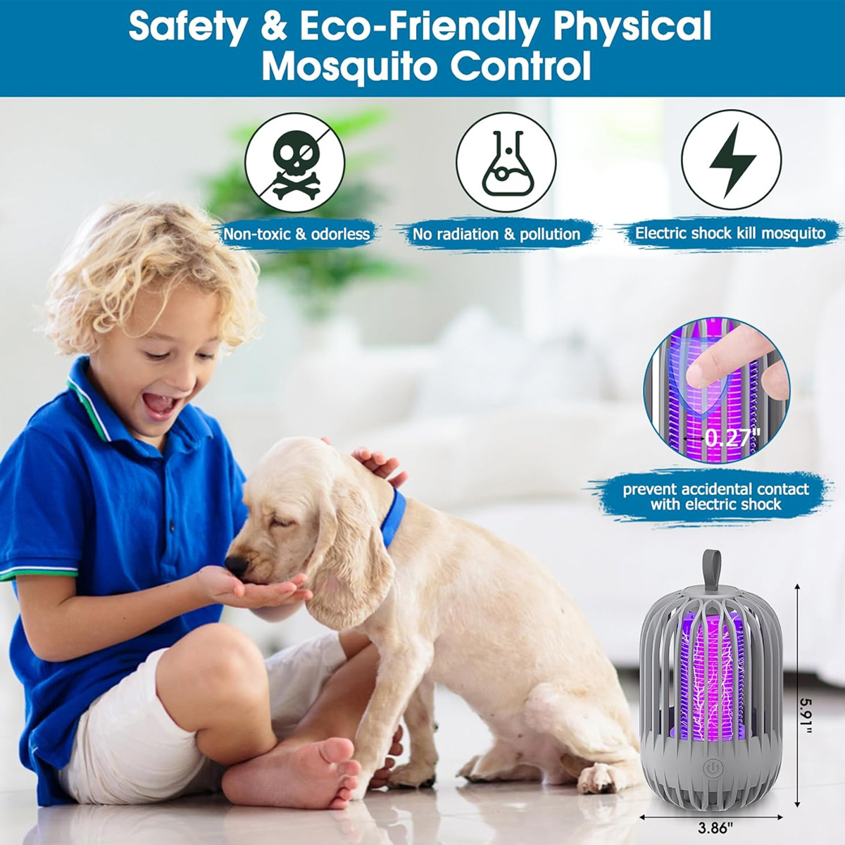 Appareil anti-moustiques et insectes électrique portable