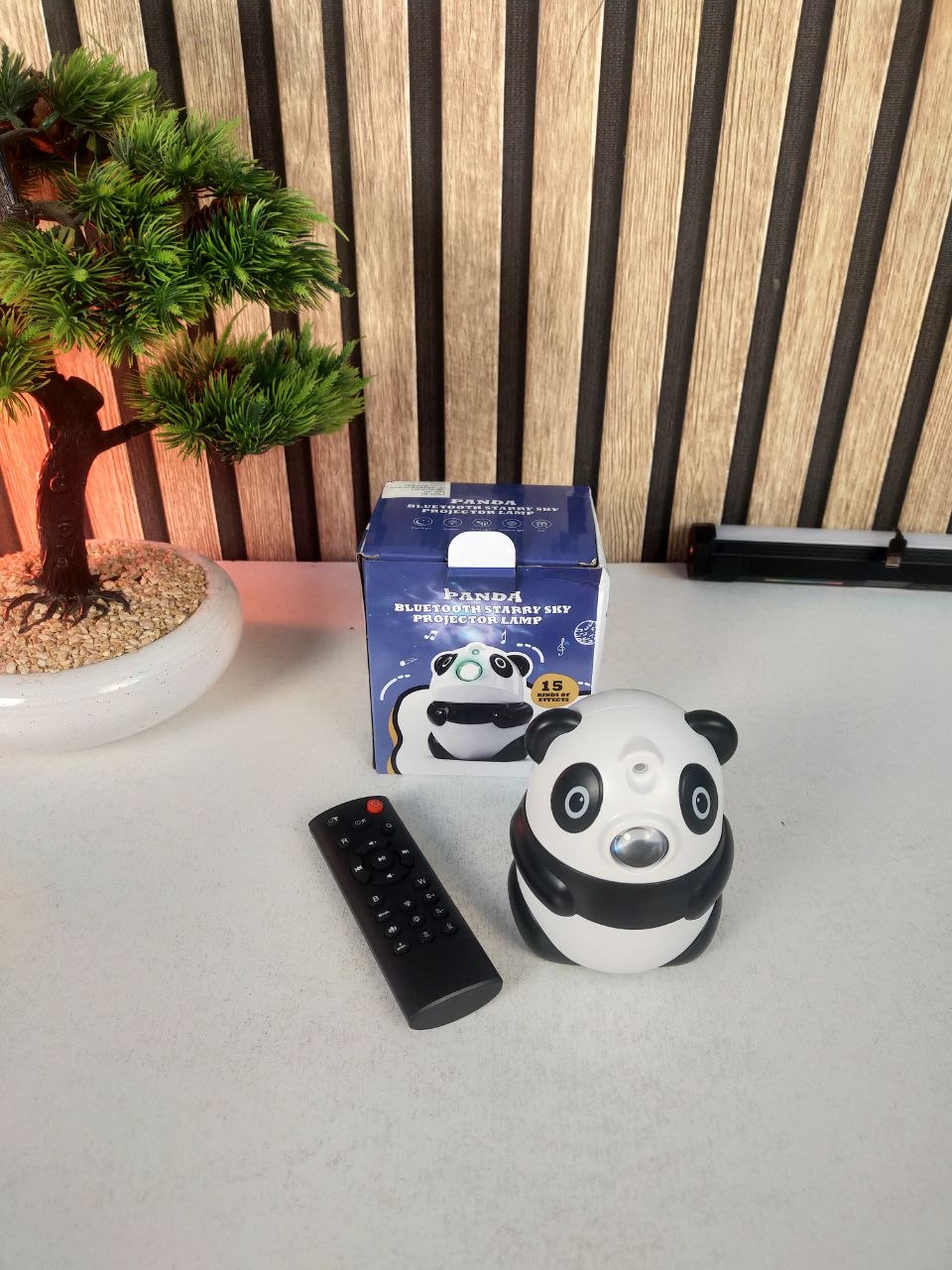 Smart Panda Galaxy Projector and Night Light with Bluetooth, 15 Light Effects