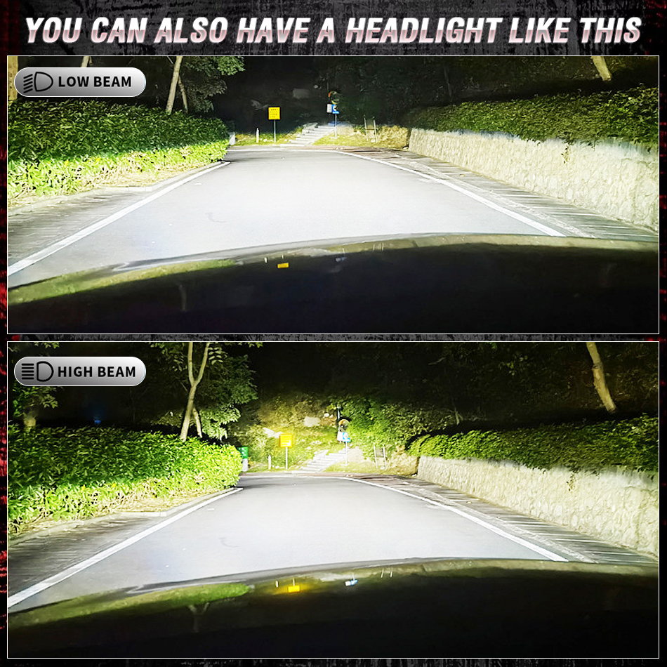 Ampoule LED H4 pour phare moto à double lentille