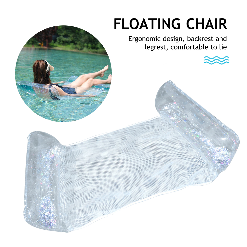 Hamac de piscine flottant 4 en 1 design pailleté