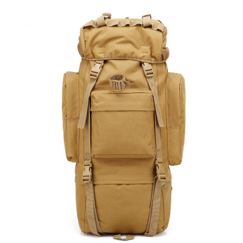 Sac à dos Randonnée professionnel en toile de Camouflage étanche à double épaule 90 L – kaki