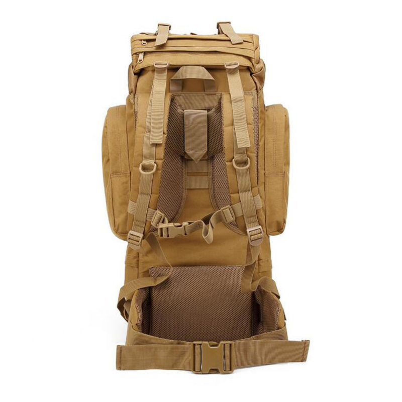 Sac à dos Randonnée professionnel en toile de Camouflage étanche à double épaule 90 L – kaki